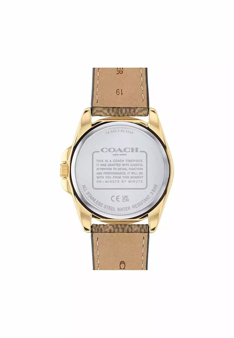 Greyson Women's Watch Brown Pvc Strap - Grey Dial 14504111