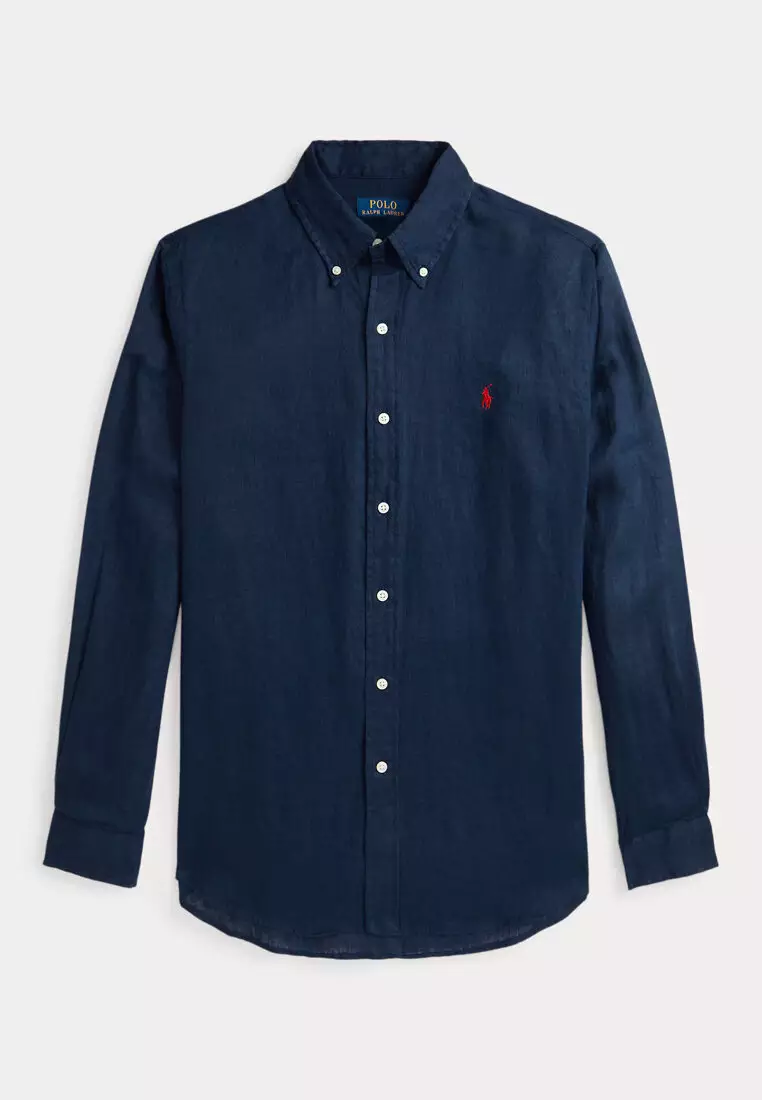 Polo by Ralph Lauren ネイビー リネン100% W34 Buy Polo Ralph Lauren Classic Fit Linen Shirt 2026 Online | ZALORA