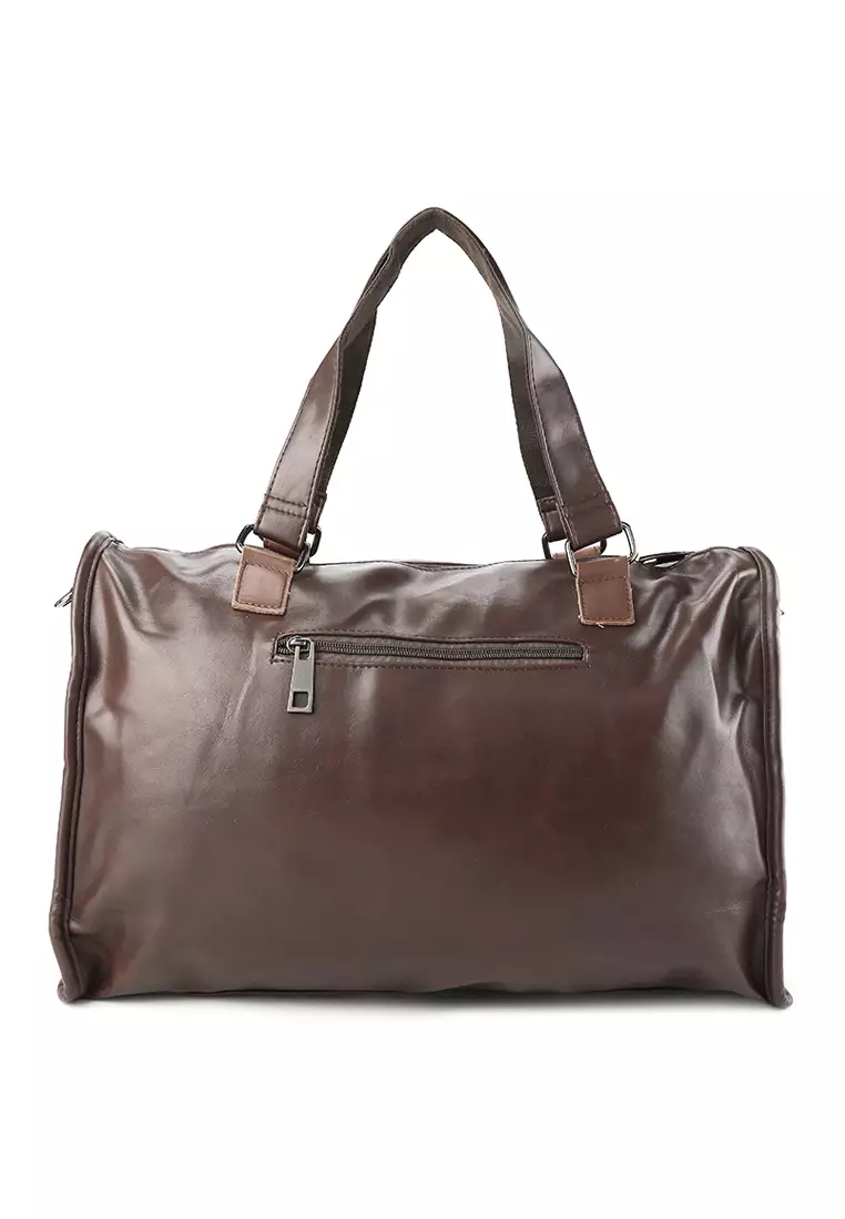 Distressed Leather Nomad Duffel Bag