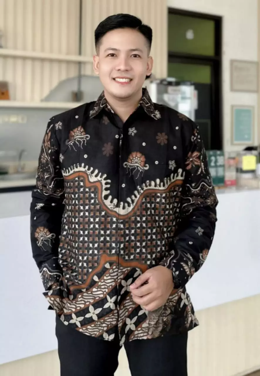 Jual Batik Mayung Almand Hitam Kemeja Batik Pria Premium Slimfit