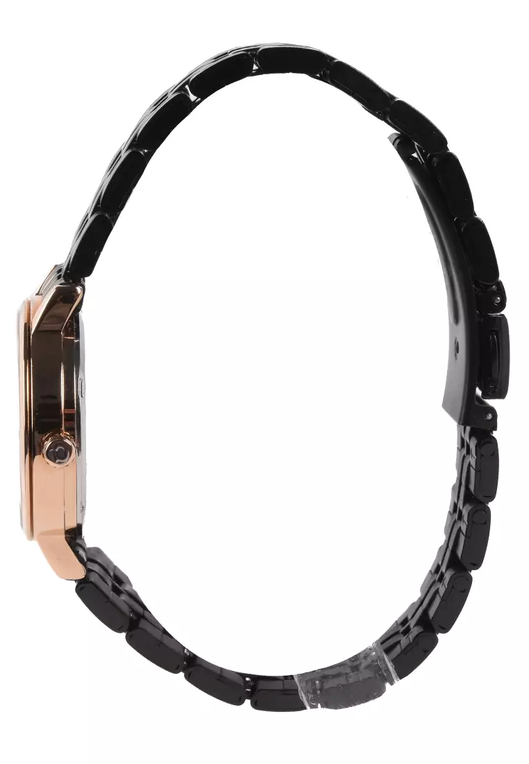 Alfa - Jam Tangan Wanita - Rosegold - Black Stainless Steel Bracelet - 88169L-A