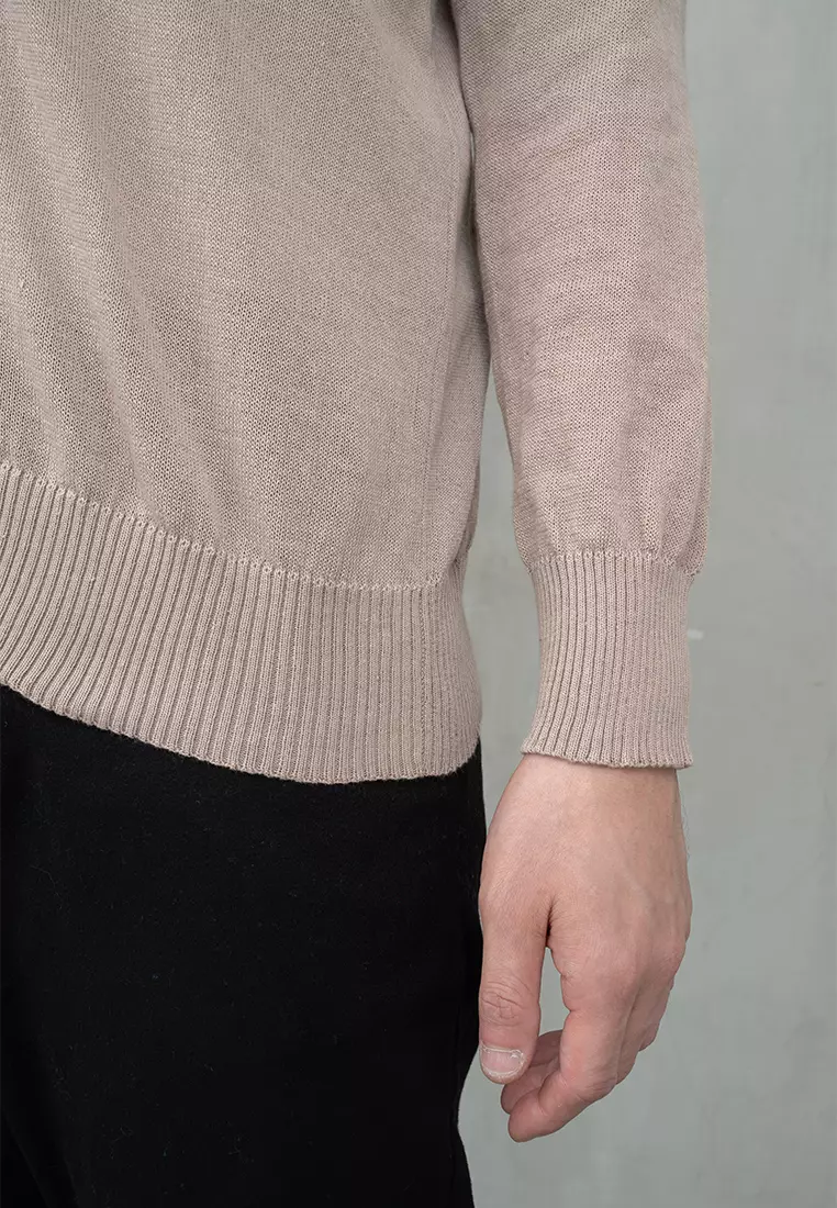 Cardigan Pria Oversize Sweater Korea Big Size Jumbo Krem