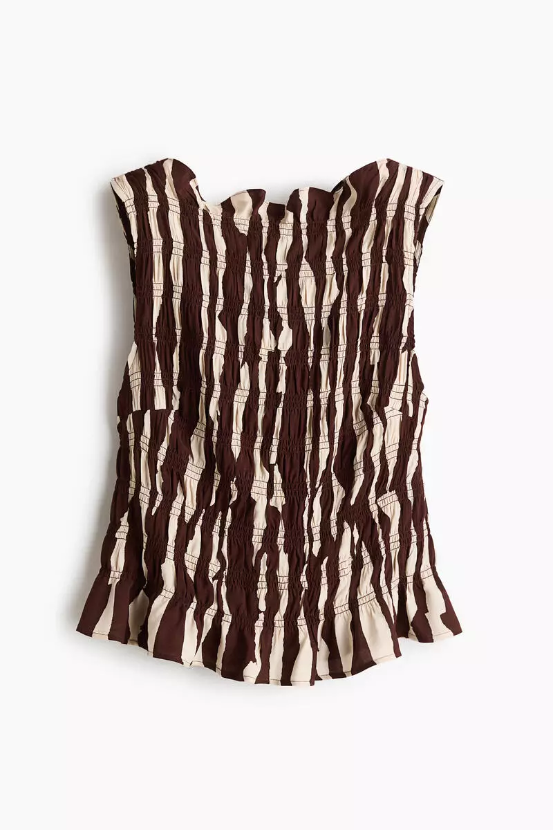 Smocked viscose top