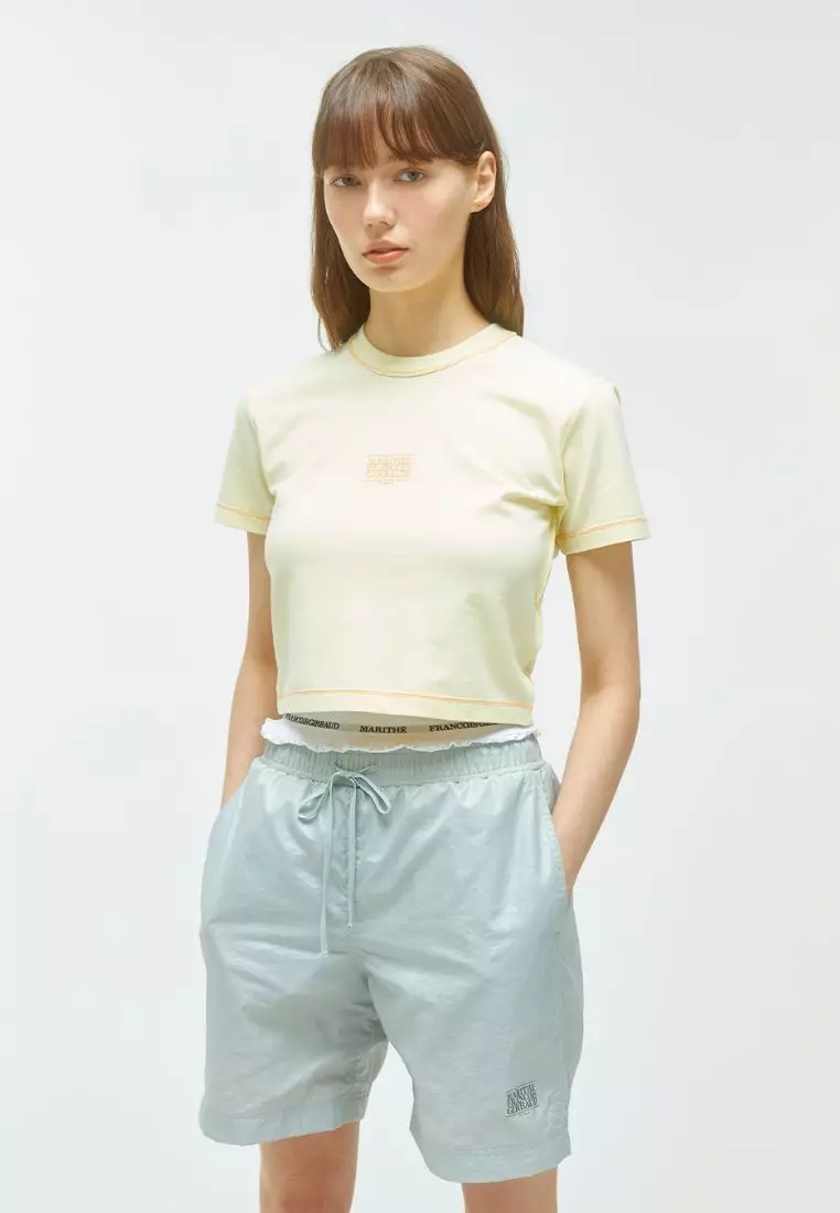 Jual Marithe + Francois Girbaud W Classic Logo Baby Crop Tee