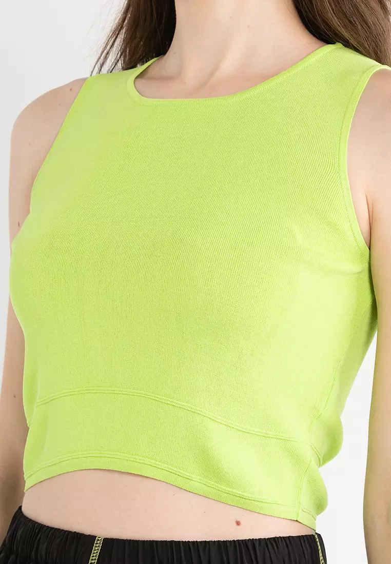 Jual Saturday Club Round Neck Crop Top Original 2023 | ZALORA Indonesia ®