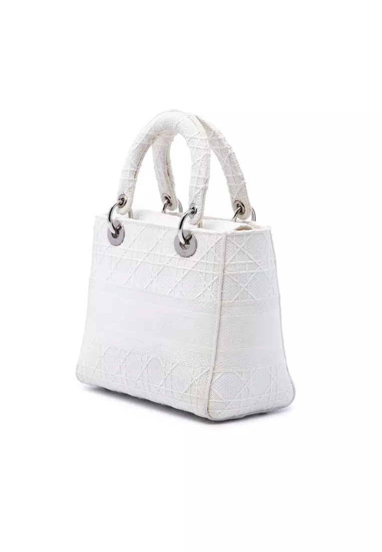 Pre-Loved Dior Medium Canvas Cannage Lady D Lite