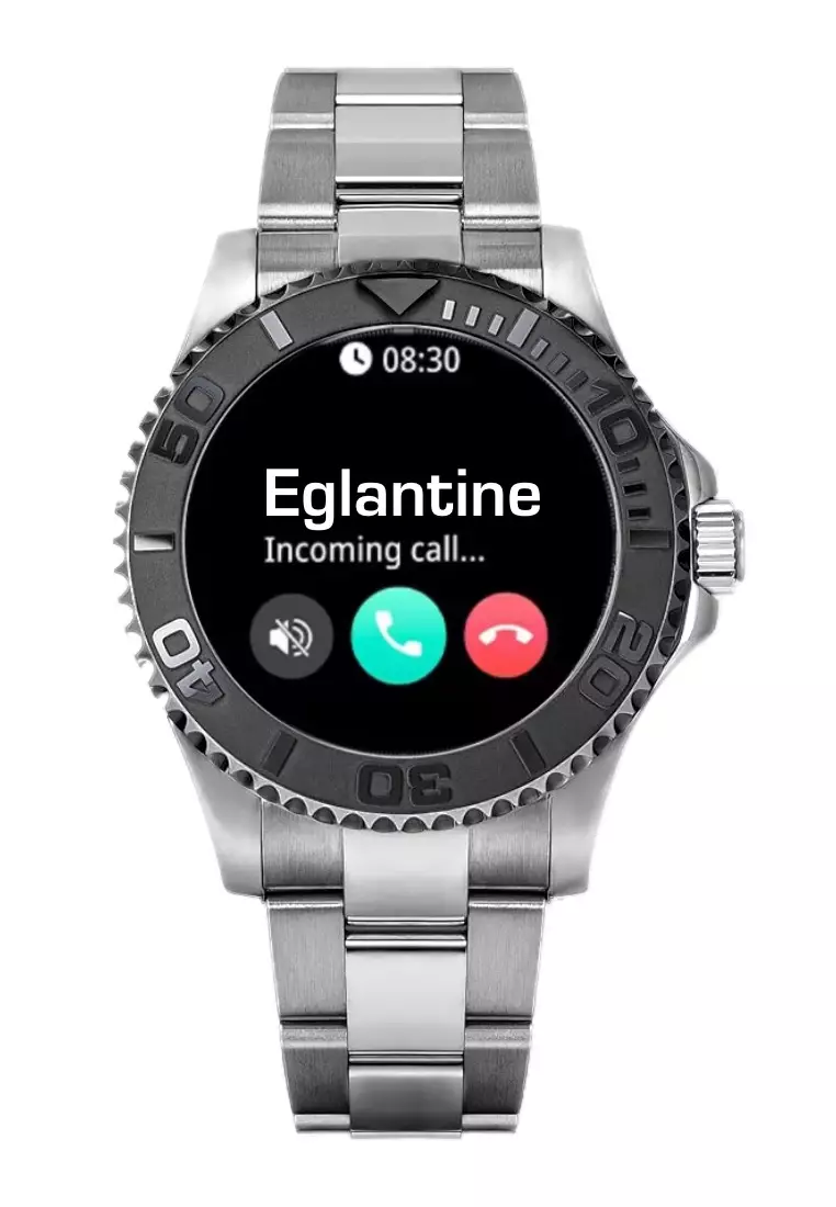 Sport/Luxury Smart Watch, Daily Life Waterproof, Stainless Steel Bracelet + 1 free Silicone Strap
