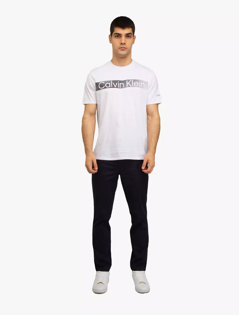 CALVIN KLEIN JEANS- BOX STANDARD LOGO TEE - white