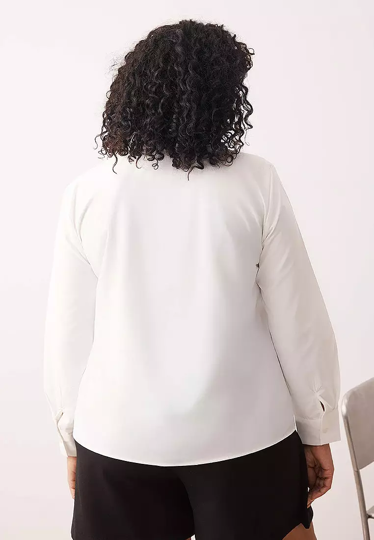 Plus Size Long Sleeve Heart Shirt