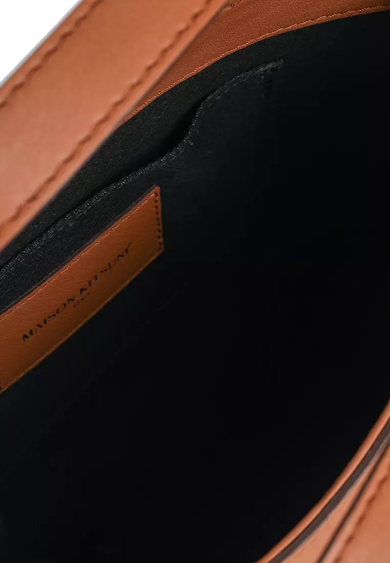 Fox Head Leather Mini Tote Bag