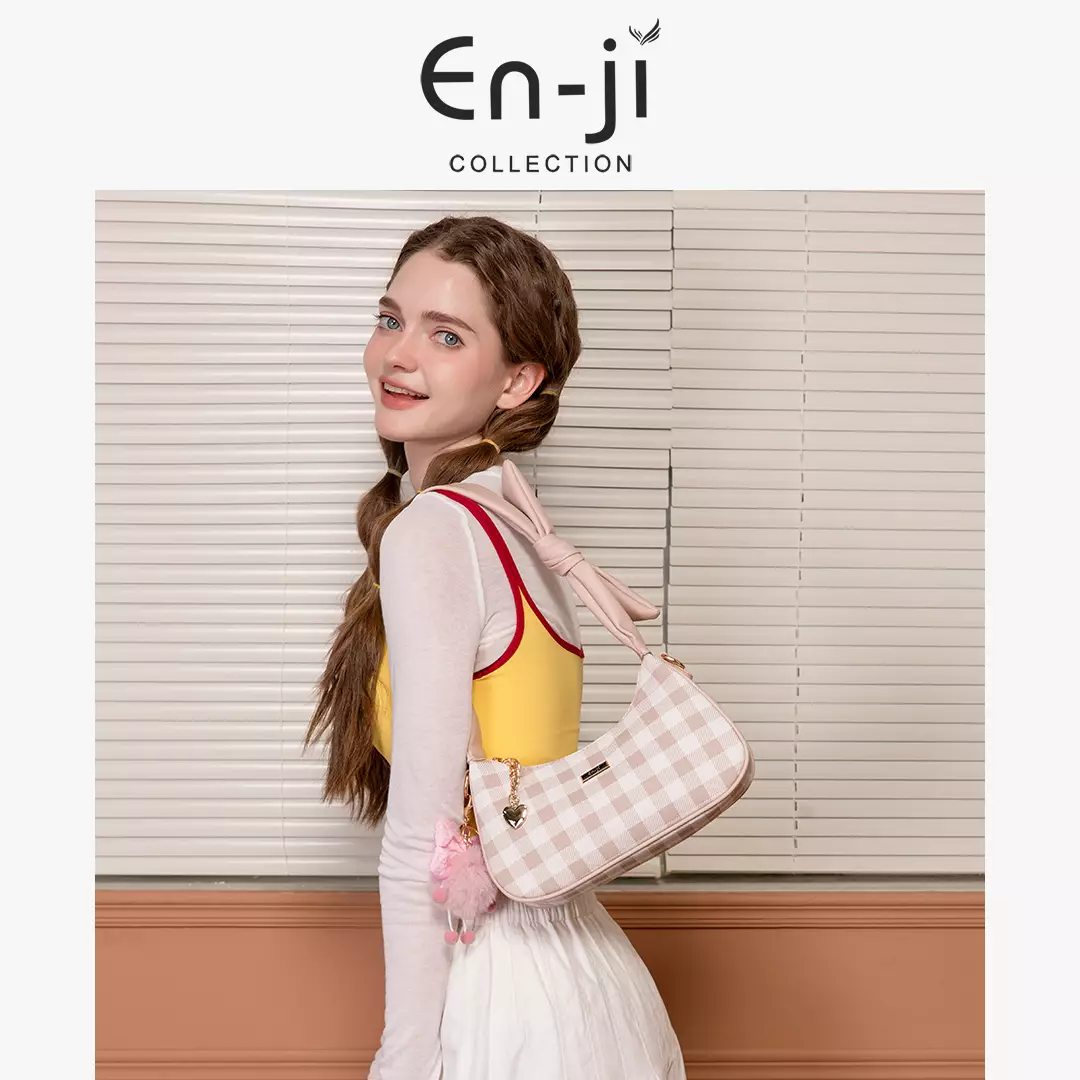 En-ji  Juma Shoulderbag Wanita Warna Jenniepink