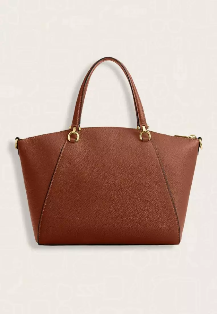 Coach Bella Leather Satchel Saddle