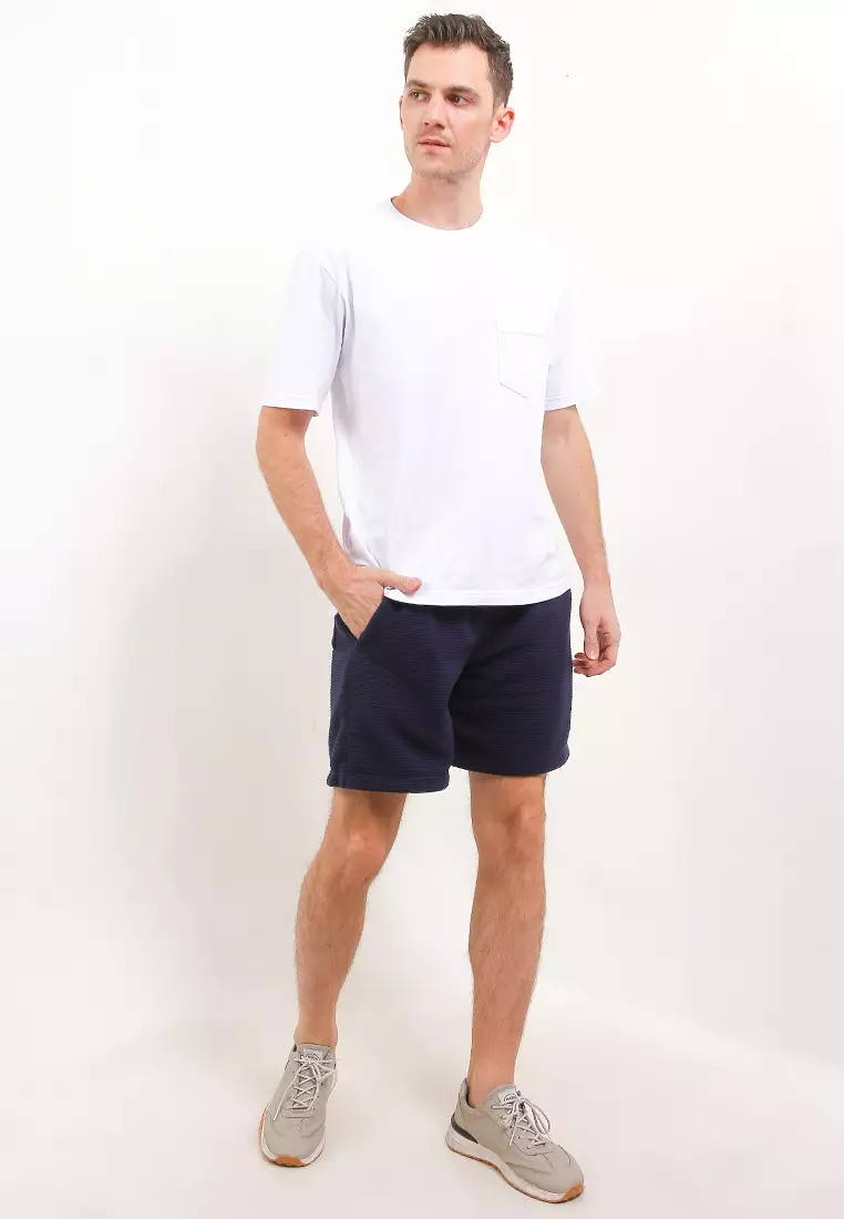 BULFARO Celana Pendek Boardshort Caspian Cotton Fleece - Navy Blue