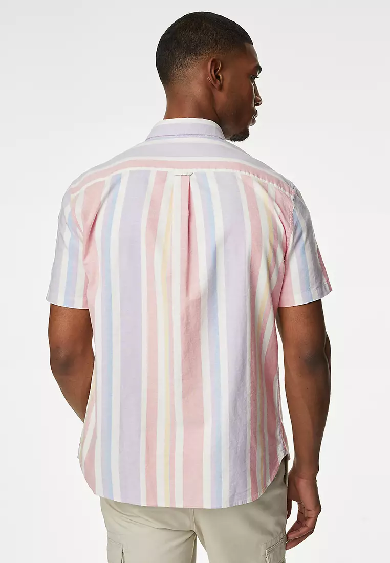 Pure Cotton Striped Oxford Shirt