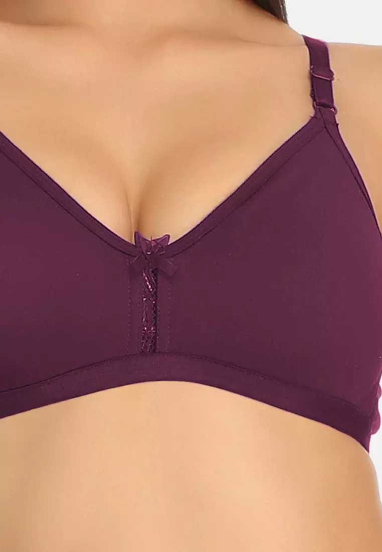 Buy Smoothie Non-Padded Non-Wired Full Coverage Bra in Purple