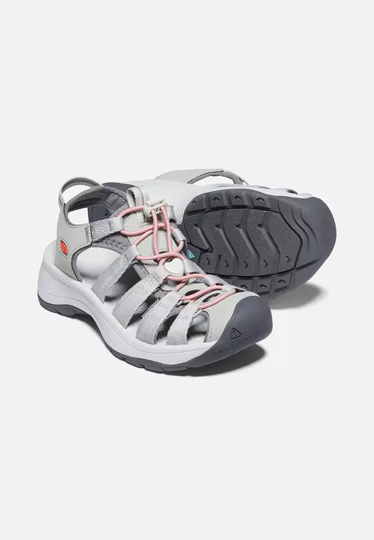 Buy Keen KEEN WOMEN'S ASTORIA WEST SANDAL GREY/CORAL 2023 Online