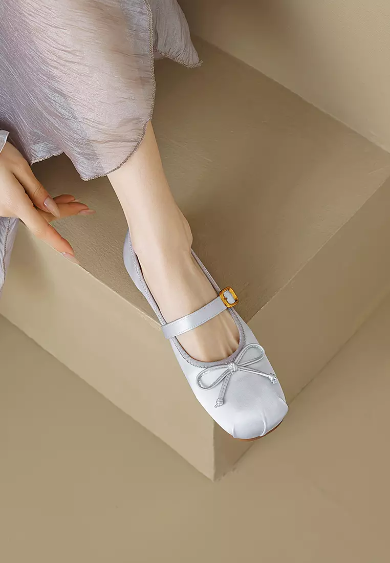 Bow Round toe Strap Flat Shoes WW222-6
