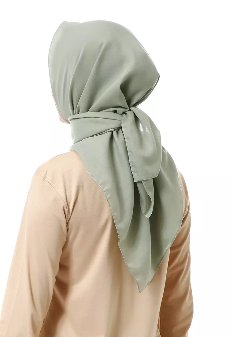 Vierra Jilbab Segiempat Paris Polos Premium Best Style - Moss