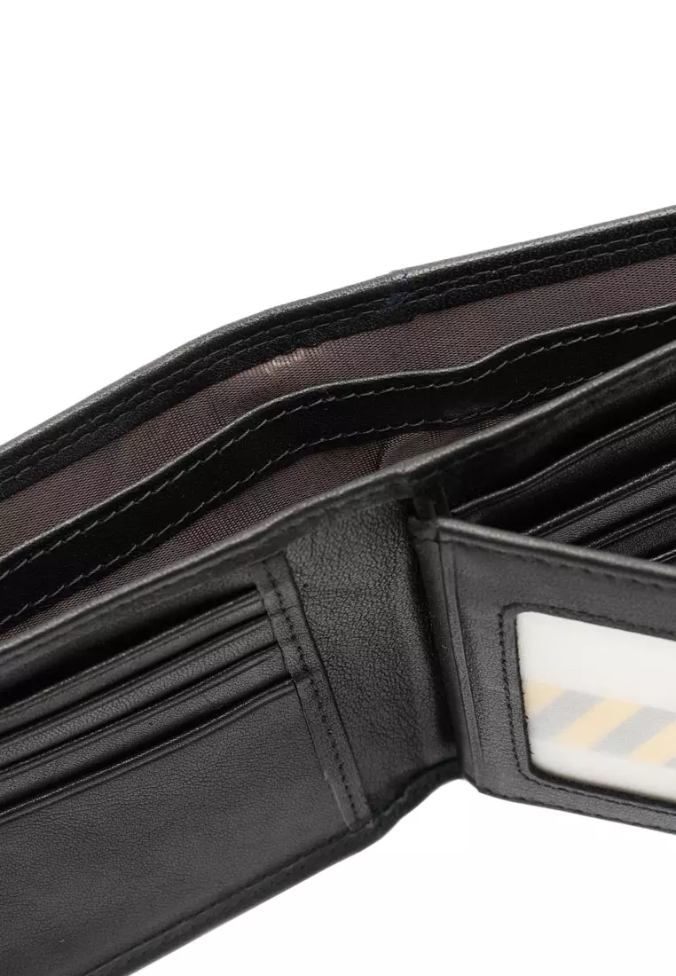 Men's RFID Blocking Tri Fold Wallet (RFID 錢包) - 黑色