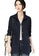 A-IN GIRLS navy Fashion All-Match Lapel Coat 6B64AAA2259241GS_1