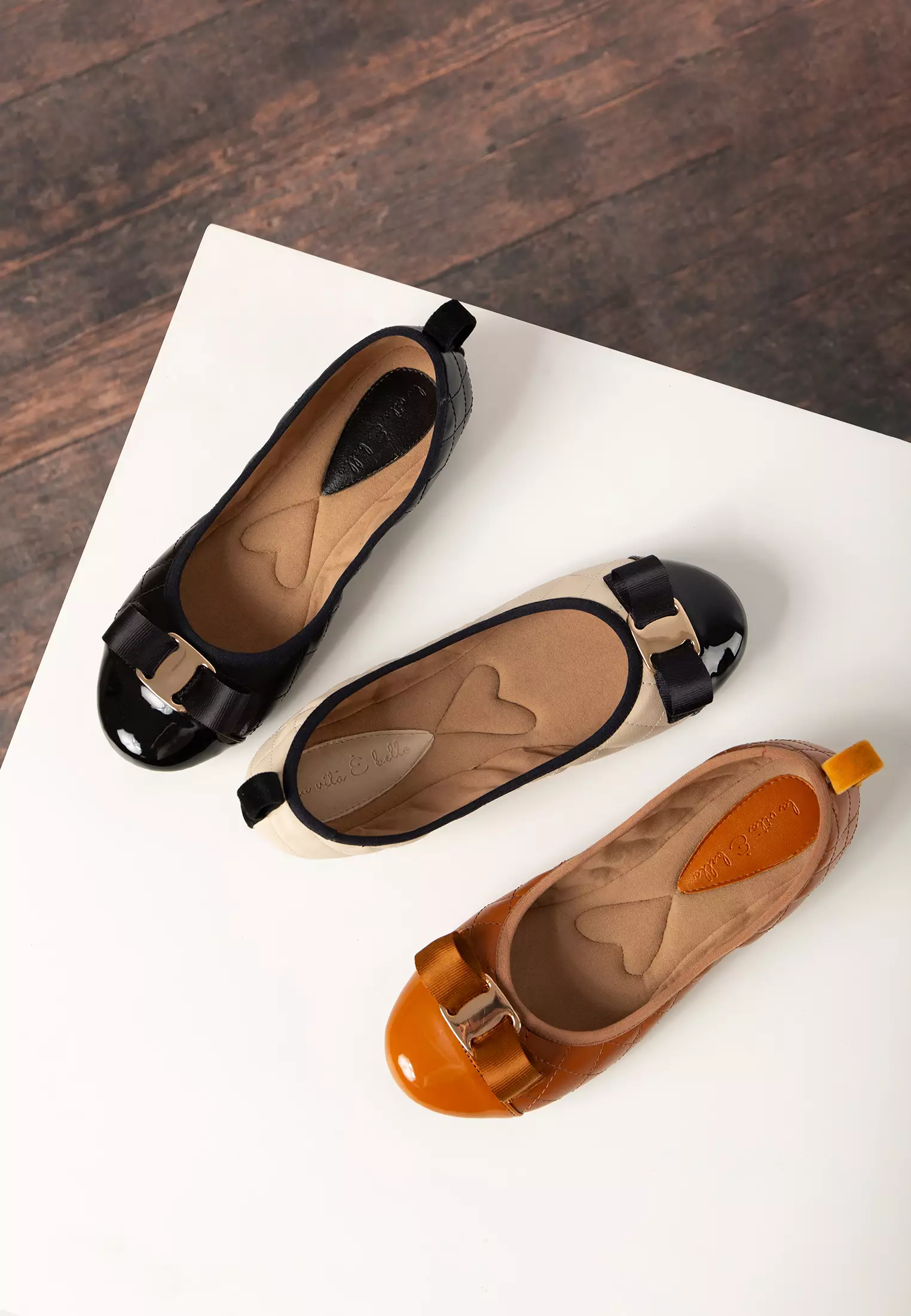 Freya Foldable Ballerina Women Flat Shoes with Bow