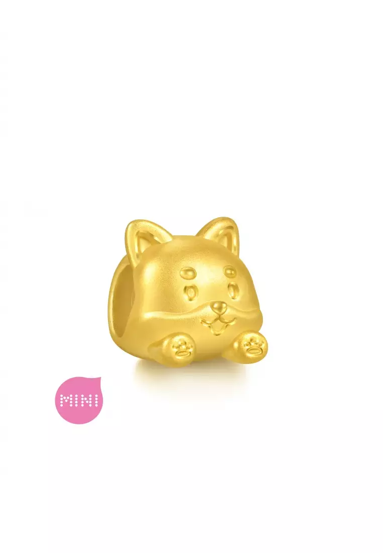999 Gold Dog Charm for Women & Men 95969C  [Bracelet not included]