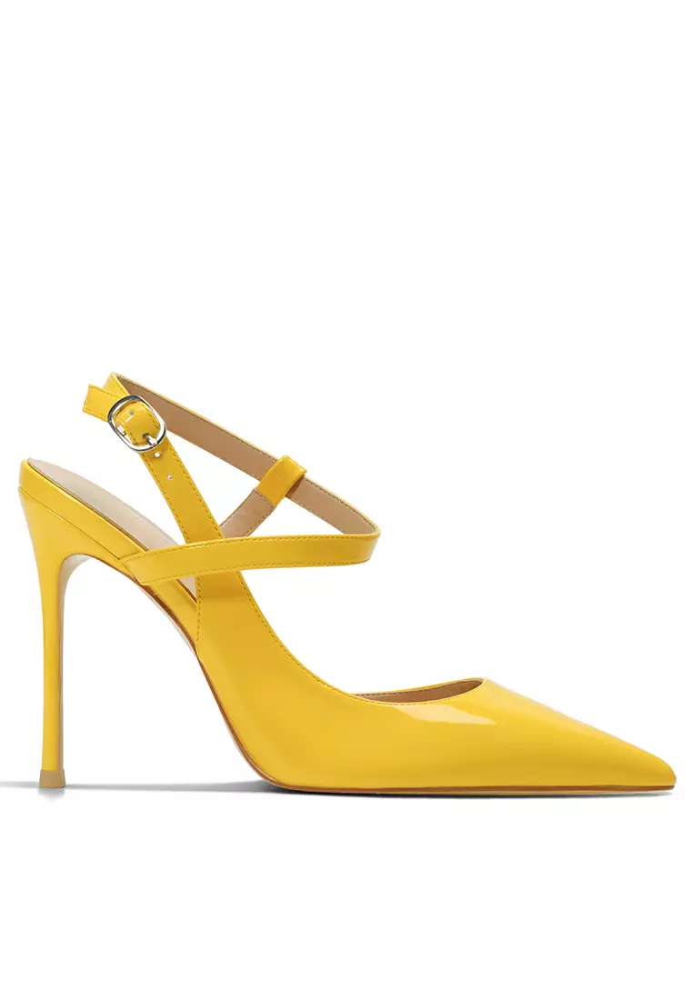 Discount on Twenty Eight Shoes  shoes - SKU: 10CM Patent Leather Pointed Slingback High Heels HZL280