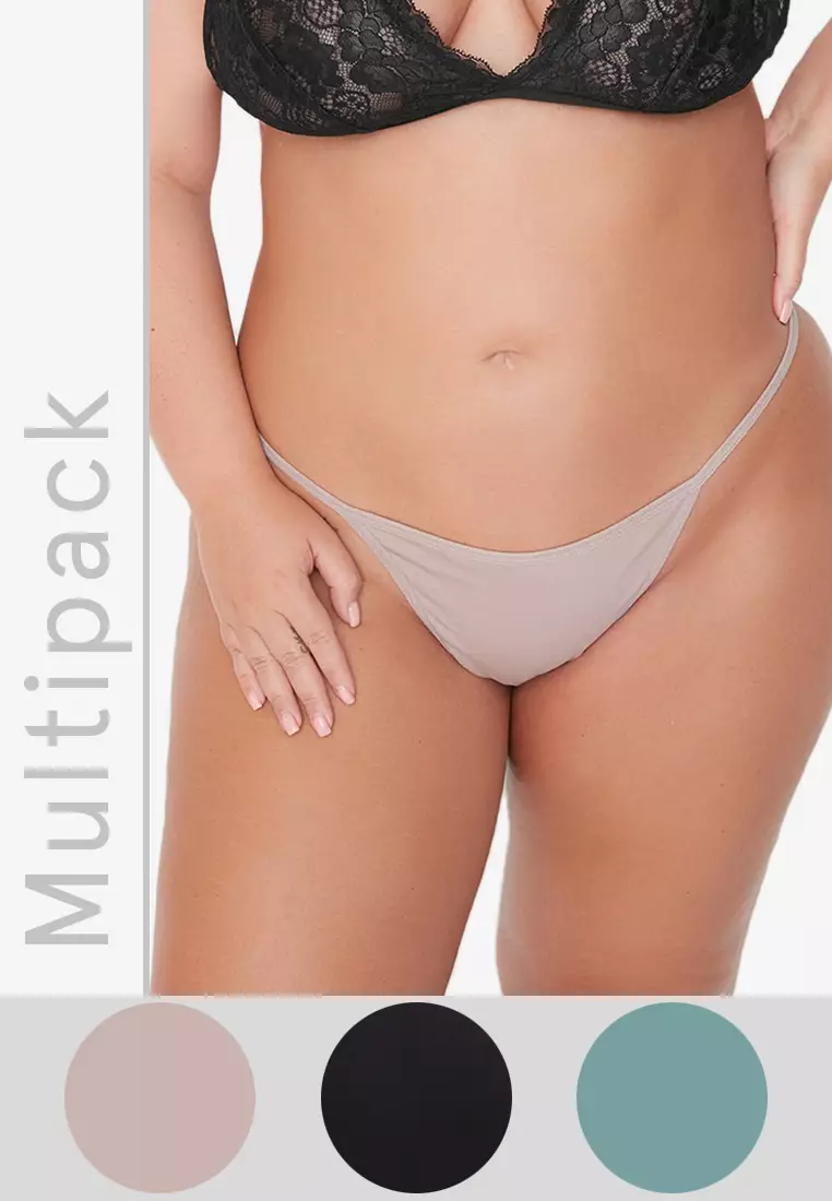 Buy Trendyol 3-Pack Plus Size Thong Panties 2024 Online