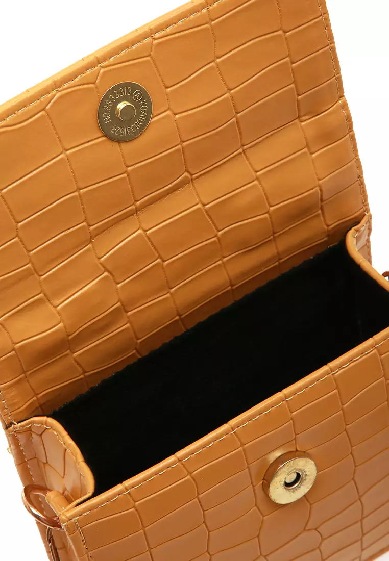 Desi Tas Selempang Premium Tali Panjang Design Simple Woman Bag - Mustard