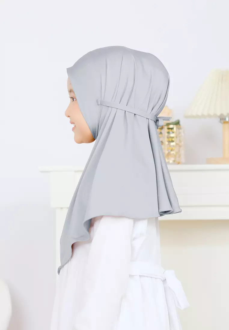 Cotton Bee - Alisha Hijab Instan Anak | Bergo Kerudung Tali Anak - S