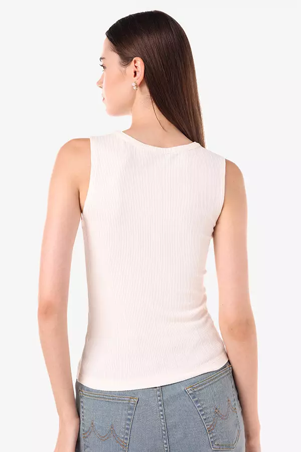 Minimal Desta Top White Warna White