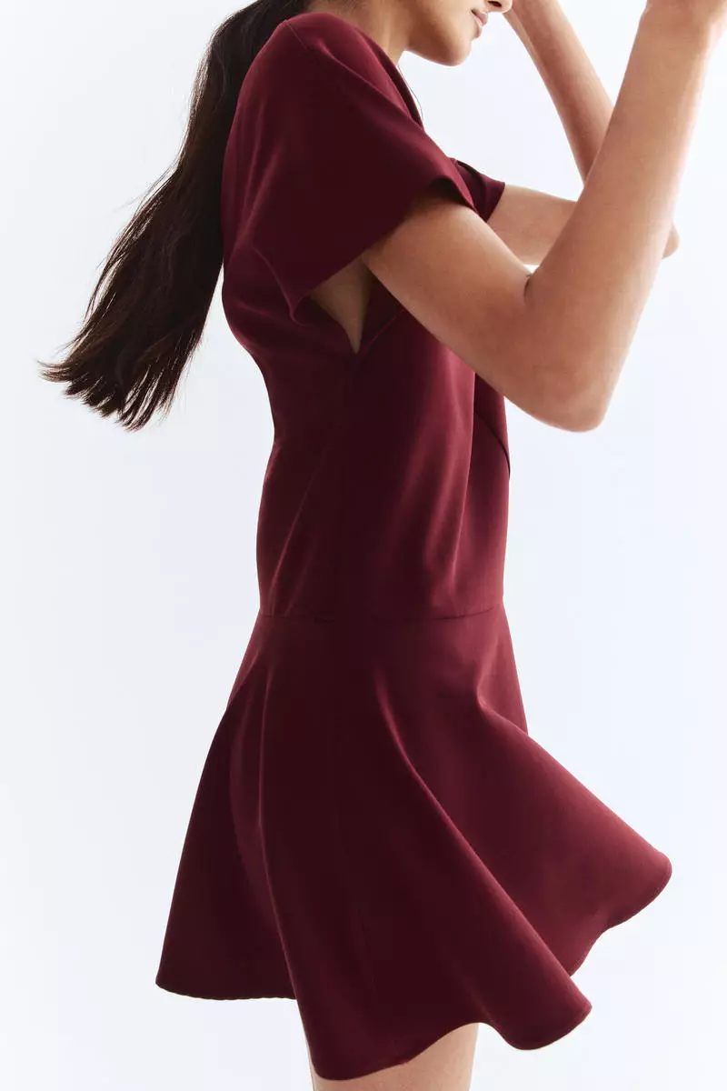 Butterfly-sleeved dress
