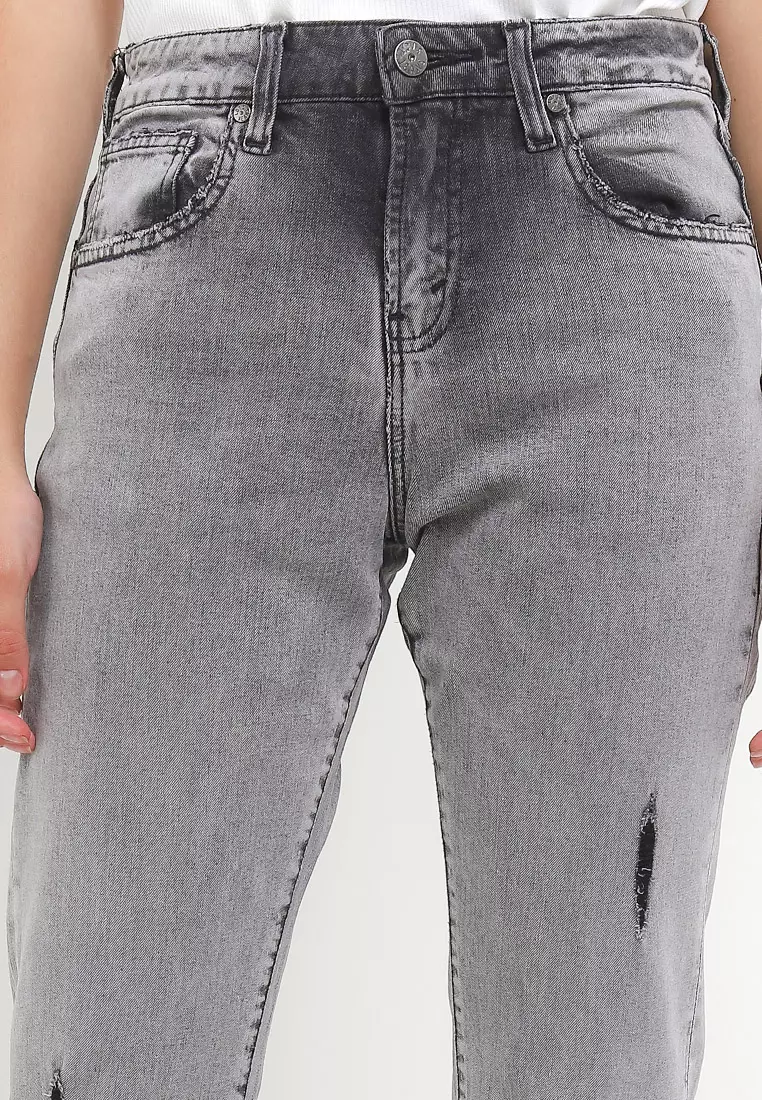 High Waist Straight Denim Pant FTW387