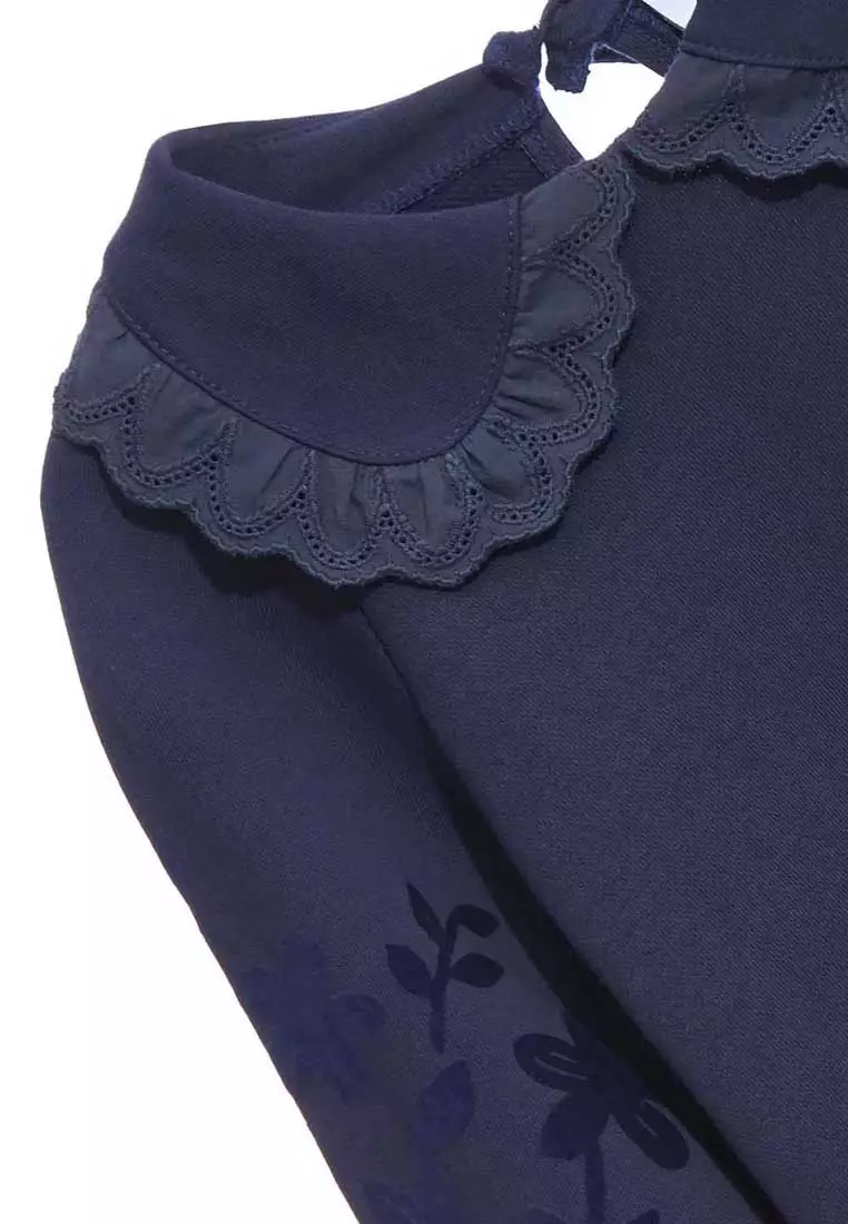 Navy Peter Pan Collar Top