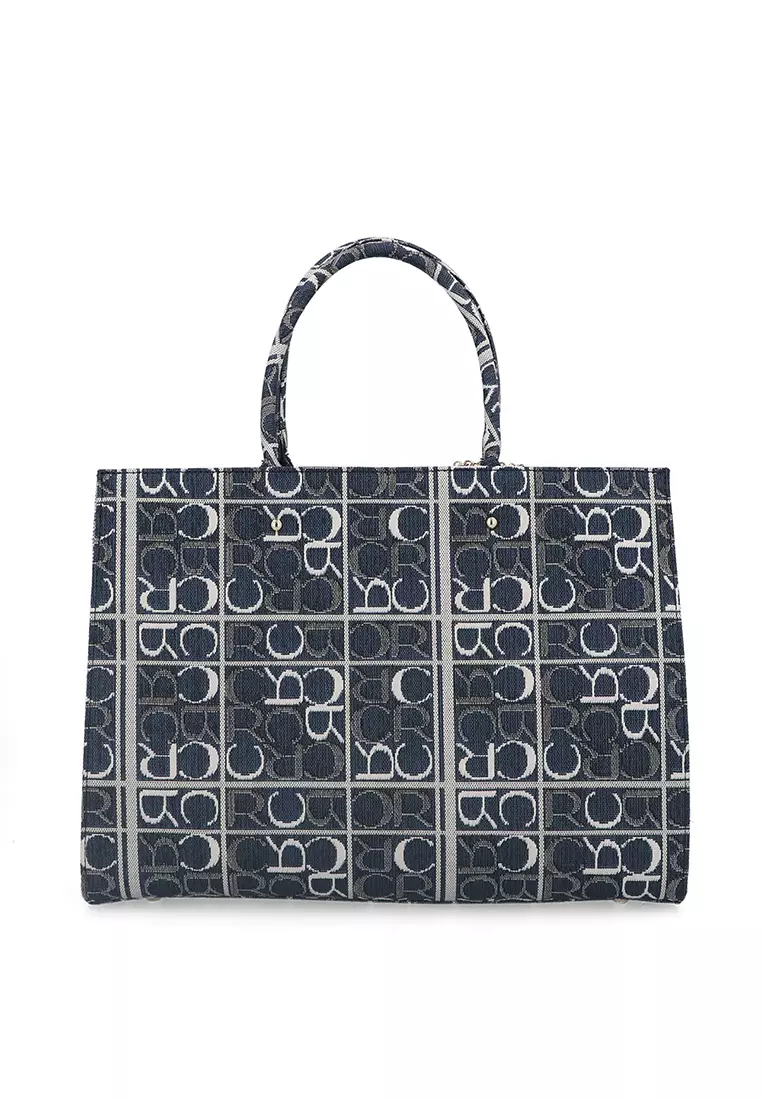 Buy Carlo Rino Dark Blue Carlo GEO Jacquard Tote 2024 Online