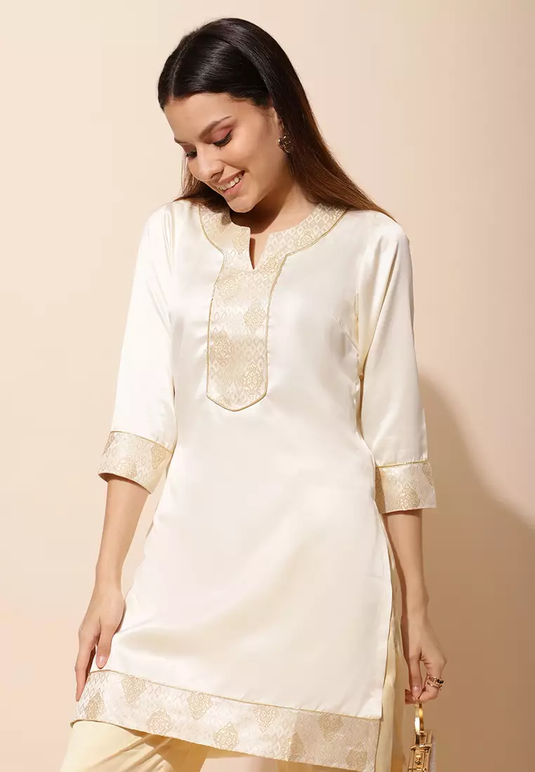 Chanira Festive Afreen Tunic-Ivory