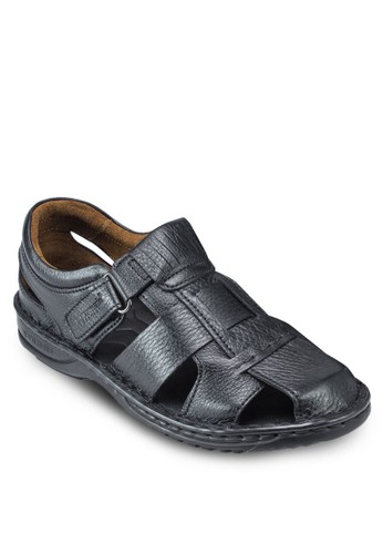 Grayson 鏤空皮革涼鞋, 鞋, esprit 台灣門市鞋
