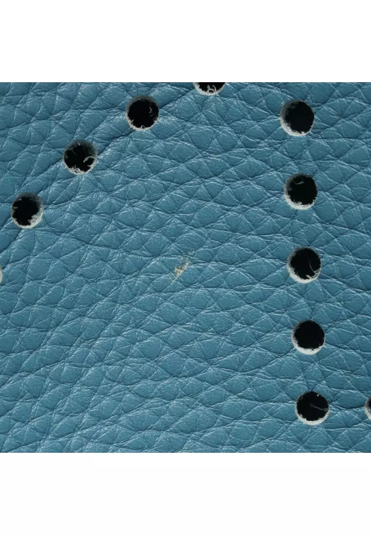 Pre-Loved Hermès Evelyn 3 Troyes PM blue jean Shoulder bag Clemence leather blue silver hardware □N engraved