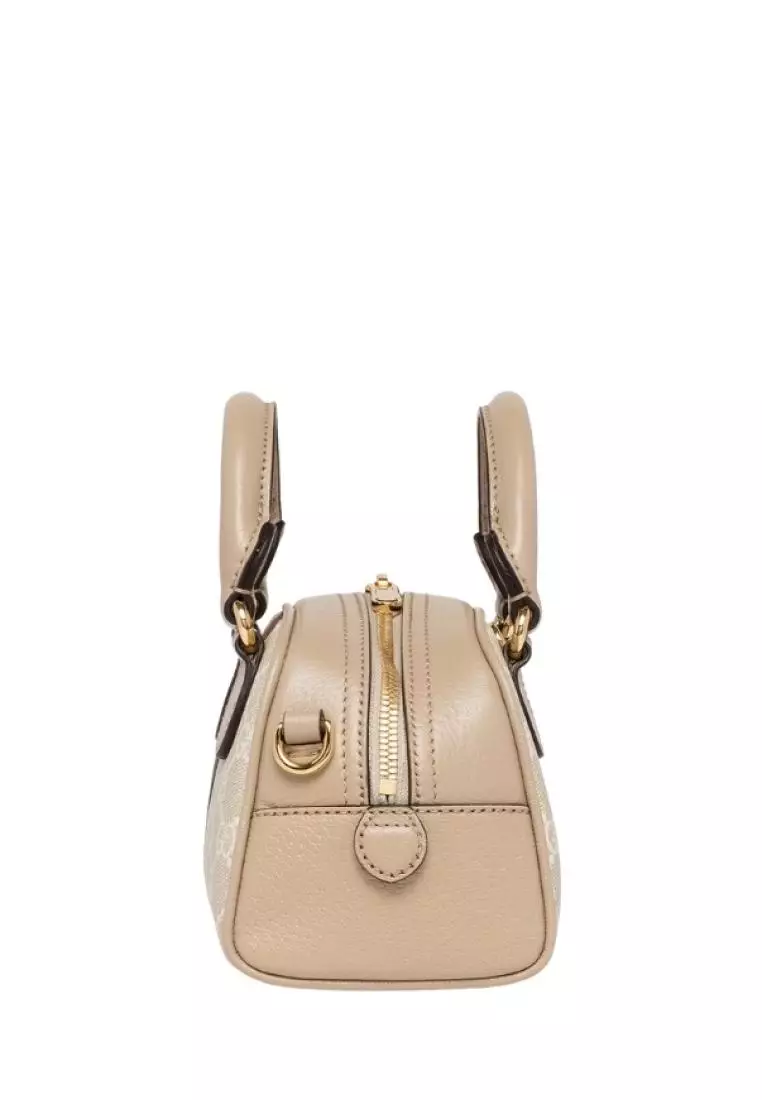 GUCCI Ophidia GG Mini Top Handle Bag Beige White