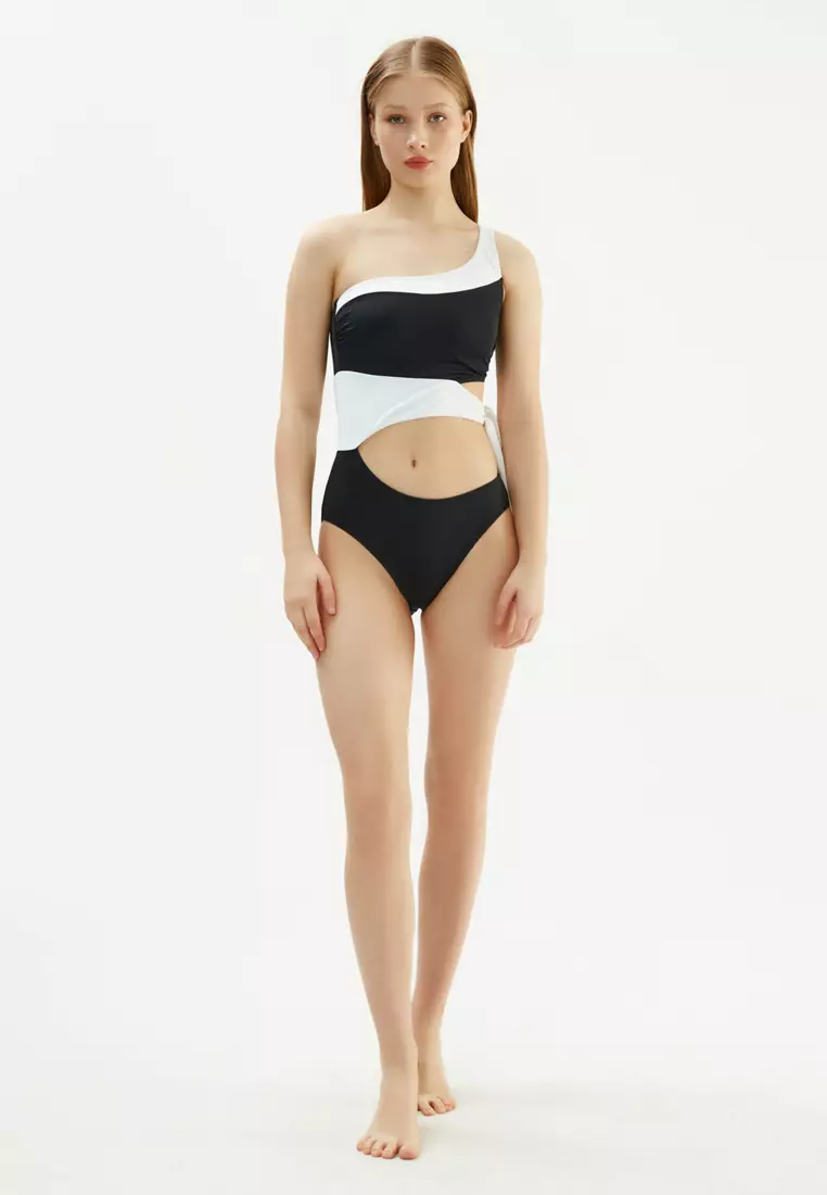 Buy EROS Black Monokini, One Shoulder, Full-Cup, Underwire