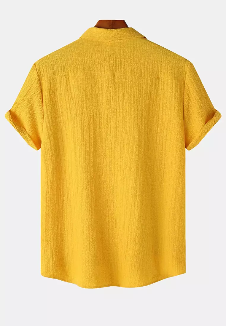 Solid Color Short-Sleeved Shirt YL-A89