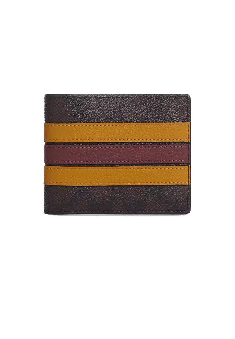 Buy Coach Coach 3-in-1 Wallet In Signature Canvas With Varsity Stripe ...