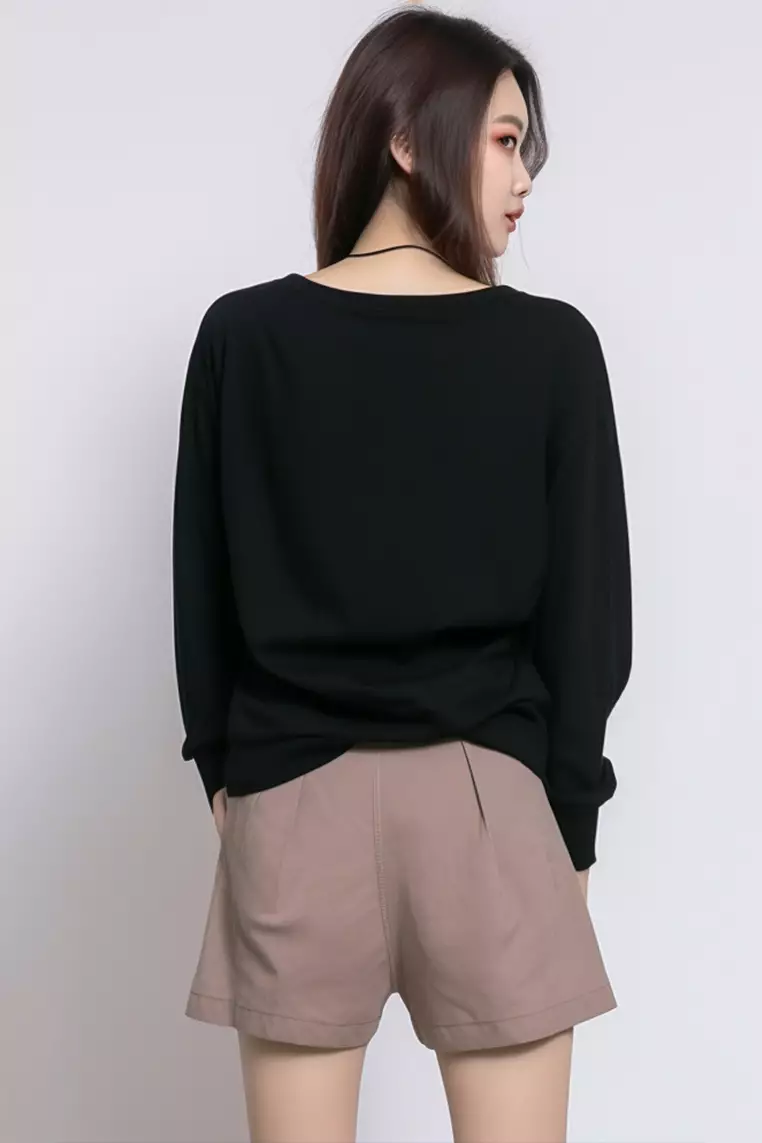 LTC34 lv thrdy kuning hitam kaos hijab ladies