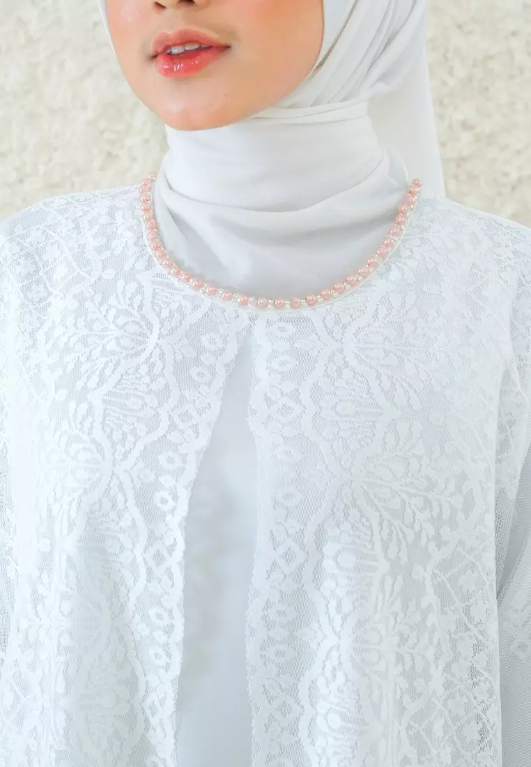 Tunic Brokat White Payet Elegan Look By Brilliant Girl