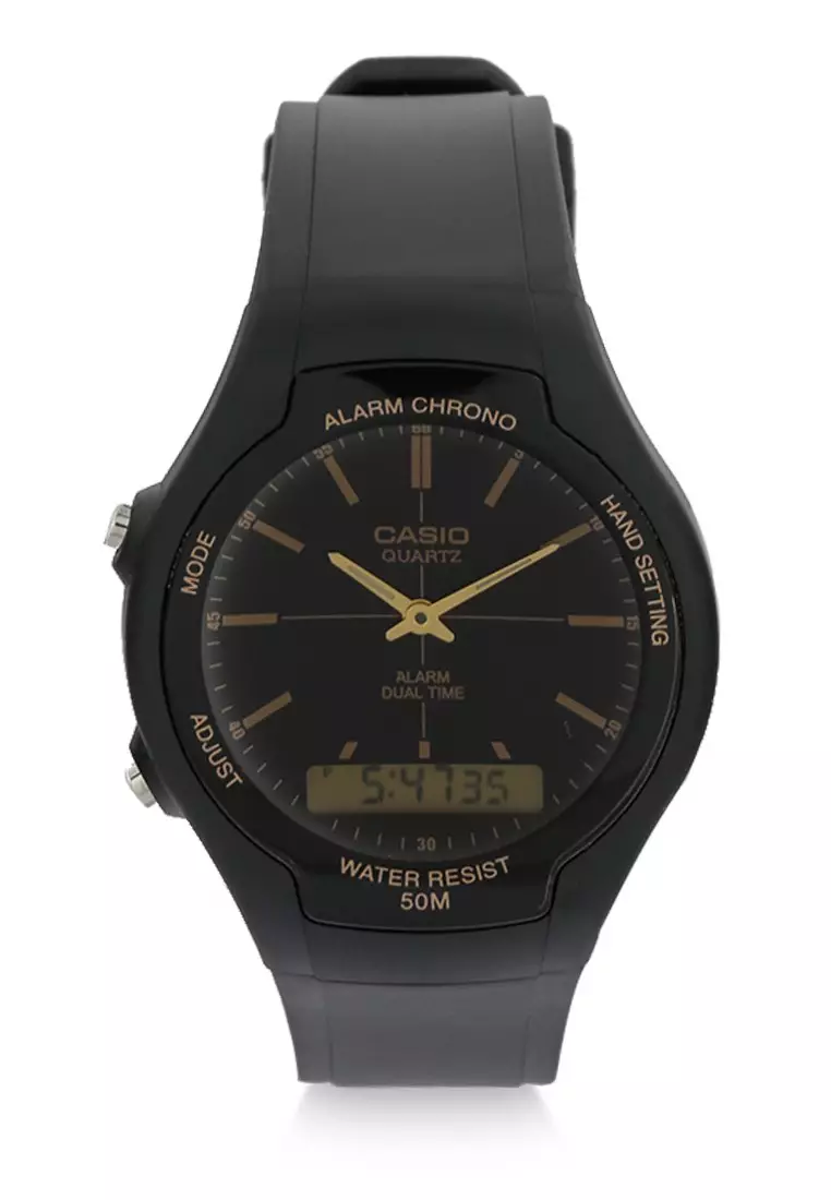 Casio Jam Tangan Pria - Black - Resin - AW-90H-9EVDF