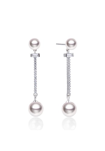 A-Excellence silver Premium Freshwater Pearl  6.75-7.5mm Geometric Earrings 2D00DAC85F24D3GS_1