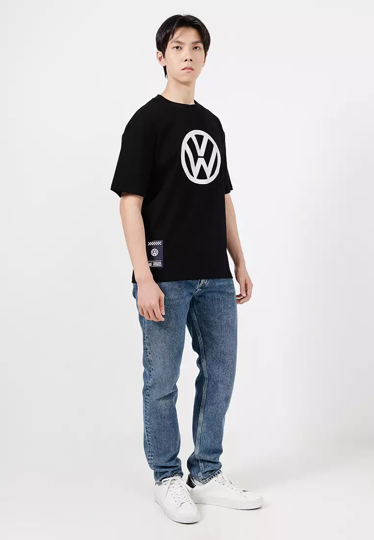 VOLKSWAGEN男士圆领徽标宽松版型 T 恤