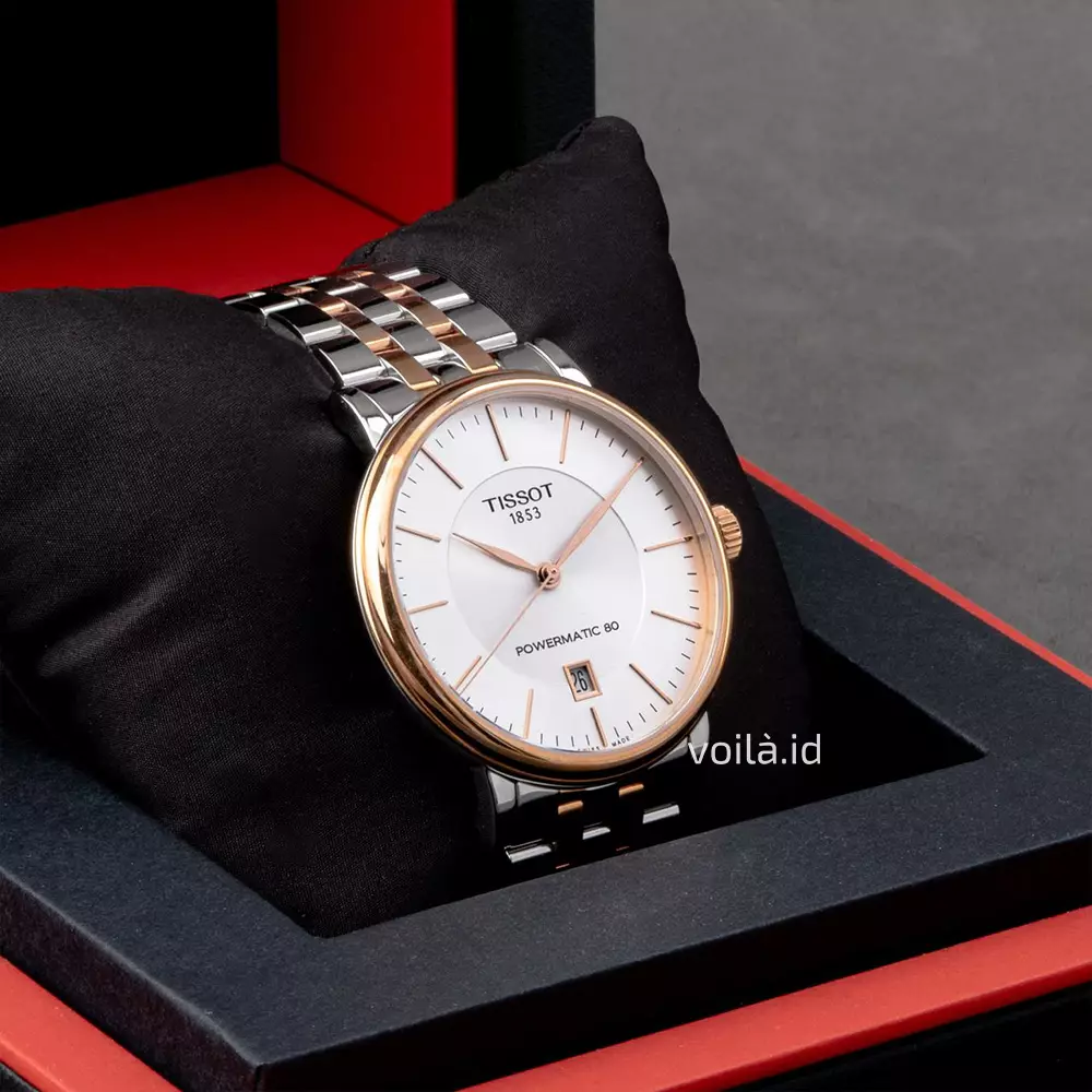 Carson Premium 40 - T122.407.22.031.01 Powermatic 80 Steel Rose Gold