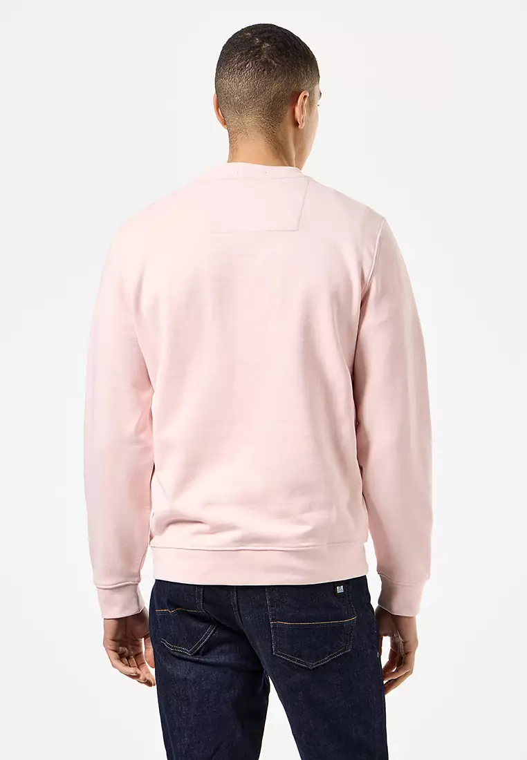 MENS PALE BLUSH FERRER BADGE SWEAT