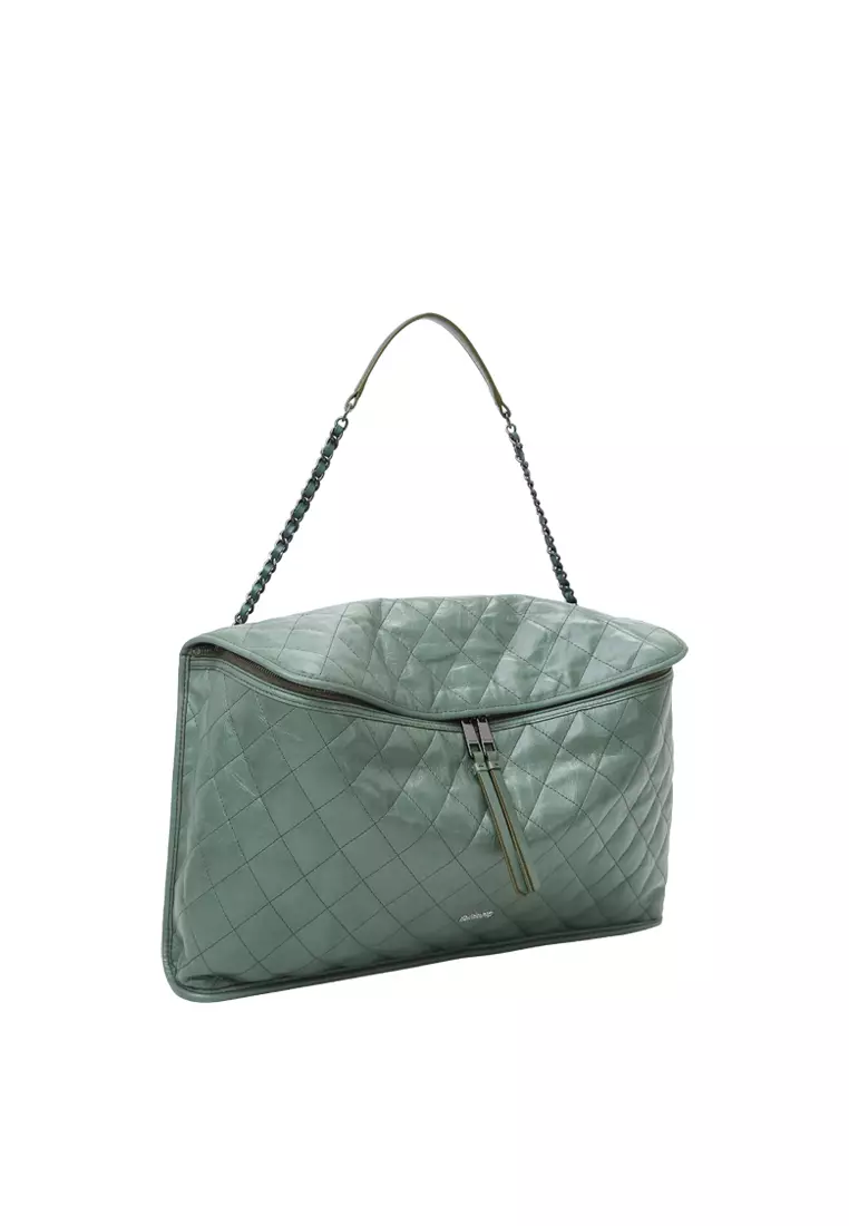 CUBE-II Large Chain Crossbody Bag - Turquoise